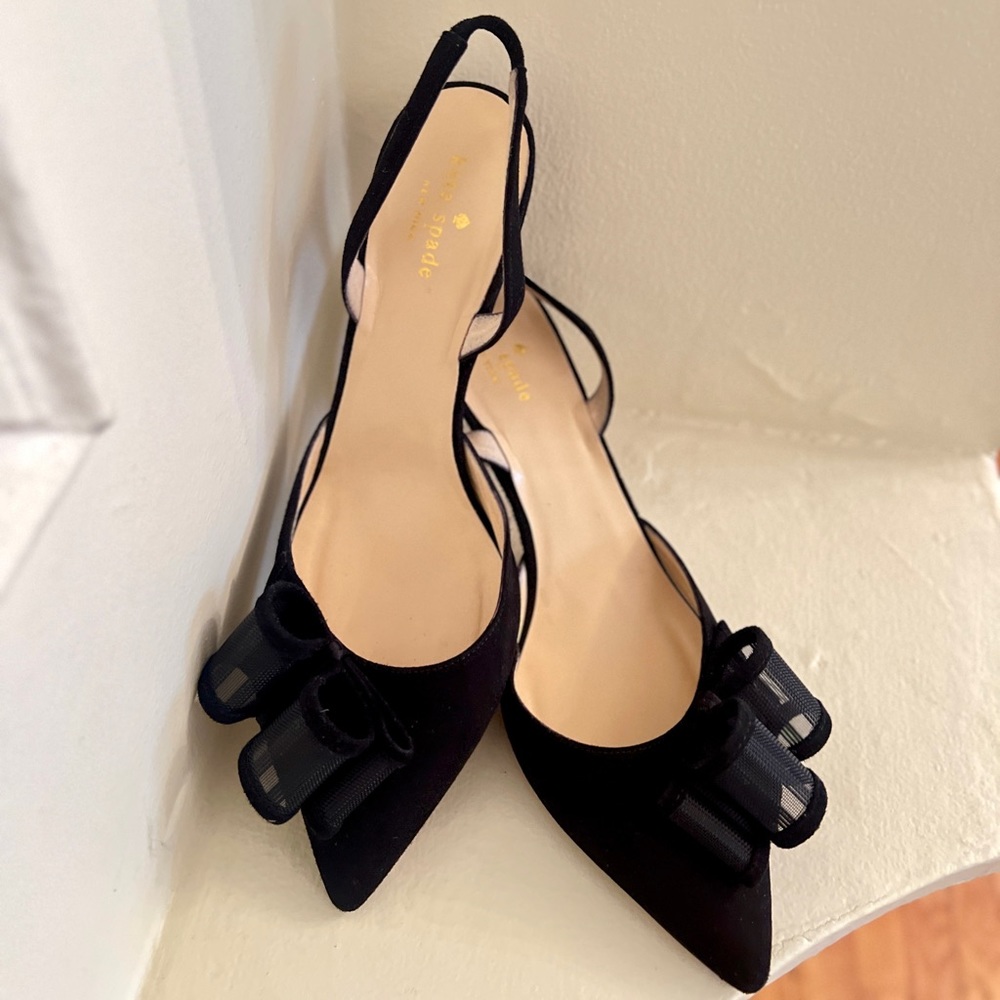 Black Kate Spade NY Bow High Heels Size 10